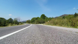 农村道路驾驶汽车外部摄像头30秒视频