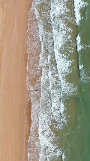 青岛金沙滩风光航拍视频海滨风光13秒视频