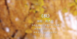 秋高气爽背景片尾 结尾 字幕展示模板47秒视频