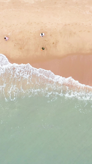 海边沙滩上游玩的人世界环境日14秒视频