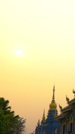 泰国清莱地标蓝庙实拍合集51秒视频