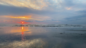 赞德沃特海滩的日落16秒视频