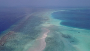 观赏海平滩度假豪华风景绿绿色海洋和白色沙地12秒视频