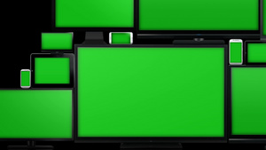 有许多不同种类的绿色屏幕屏幕带有绿色屏幕24秒视频