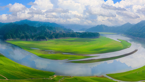 山水河流风光10秒视频