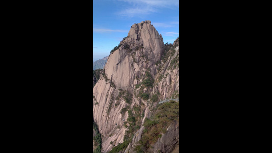 著名旅游风景区黄山大都峰竖版视频合集视频