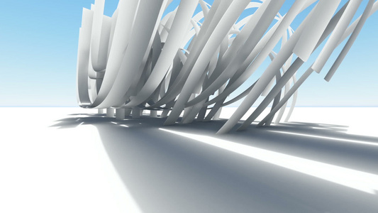 抽象建筑3D 动画视频