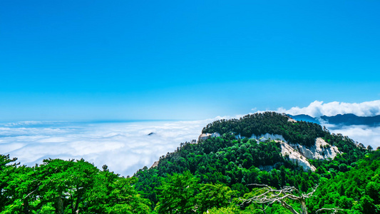 4K华山风景区云海延时视频