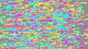 五颜六色的鱼蝌蚪逗号水滴的彩色动画移动纹理呈虹彩斑驳20秒视频