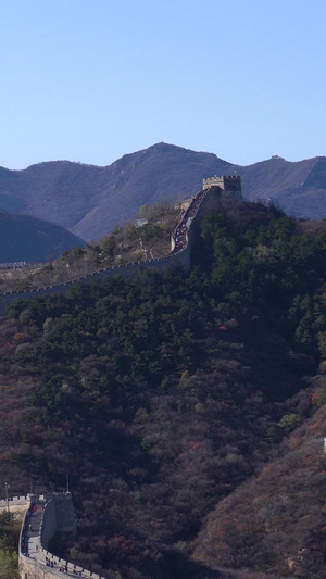 北京景区地标八达岭长城长城风景21秒视频