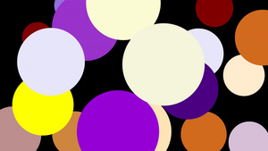 紫黄色和棕色圆圈动画10秒视频