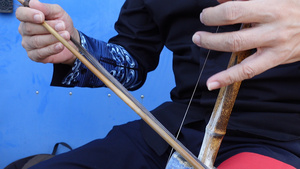 中国传统民乐京胡演奏4k素材41秒视频