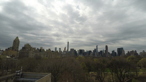 纽约从大都会艺术博物馆的屋顶上看中央公园景色11秒视频