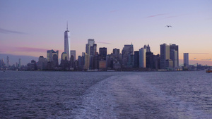 曼哈顿城市景色的清晨13秒视频
