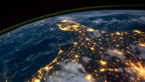 国际空间站国际空间站的地球行星夜景空间视图美国宇航局12秒视频