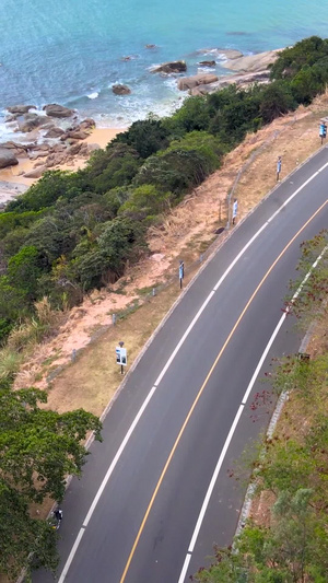 海南万宁海南版1号公路航拍实拍滨海公路77秒视频