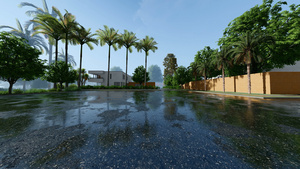 夏雨在热带岛屿上有现代别墅22秒视频