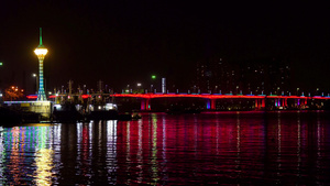 黑夜城市夜景14秒视频