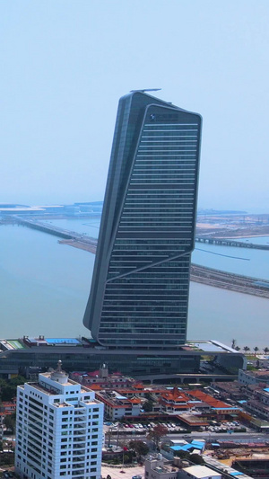 珠海仁恒中心广场城市建筑地标航拍城市风光46秒视频