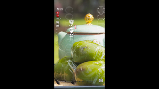 简约意境短视频寒食节竖版视频海报视频