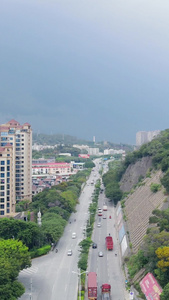 福建泉州城市暴雨来袭竖屏航拍 视频