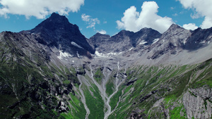 4k航拍四姑娘山景区山峰风景21秒视频