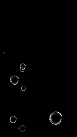 水泡上升元素带透明通道气泡漂浮15秒视频
