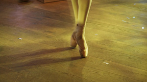 芭蕾舞女演员年轻优雅的女芭蕾舞演员身着专业服装鞋子14秒视频