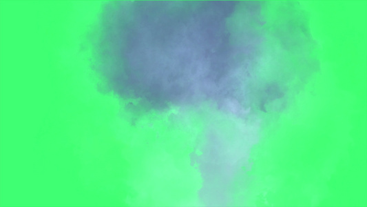 4k动画绿屏的烟雾动画视频
