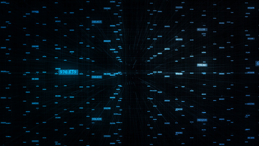 科技矩阵数字变化动画视频