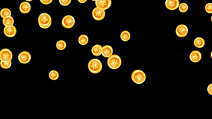 透明通道金币掉落20秒视频