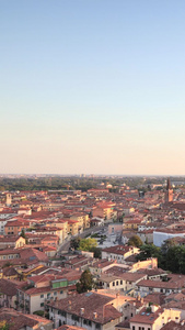 欧洲著名旅游城市意大利维罗纳城市日落天际线延时视频著名旅游景点视频