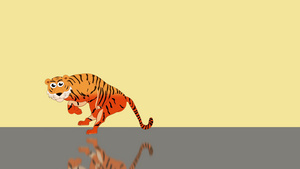 一只奔跑的老虎的 4k9秒视频
