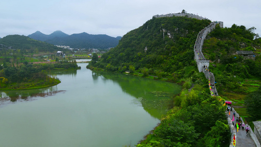 青岩古镇古城护城墙视频