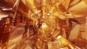 动感节奏金色矩形隧道推进背景视频20秒视频