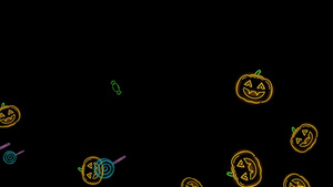 4k万圣节发光南瓜带通道视频元素文件夹41秒视频