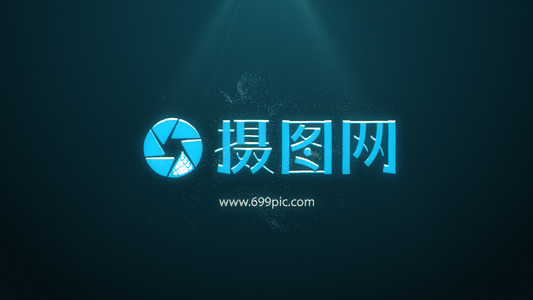 视频片头水流汇聚Logo动画视频