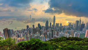 香港市风景延时16秒视频