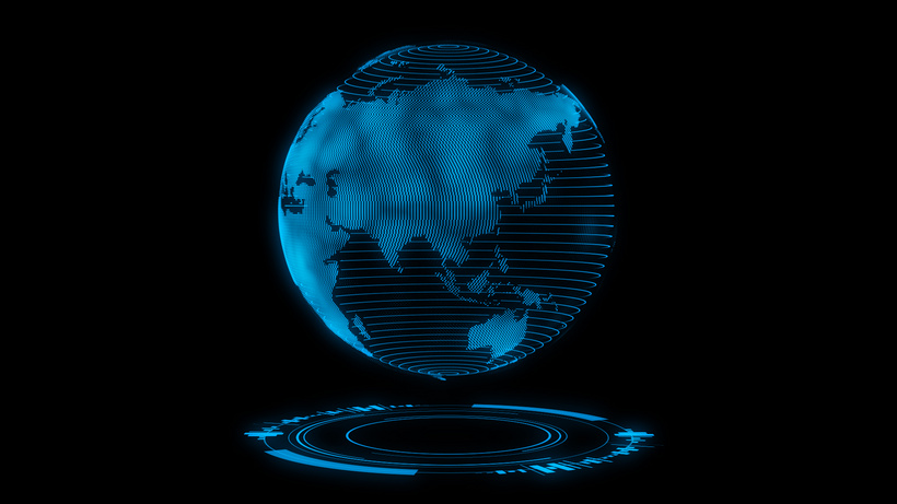 科技全息地球元素（mov带通道）-资灵