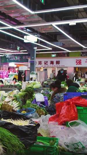 城市菜场零售铺位琳琅满目的商品素材gdp13秒视频