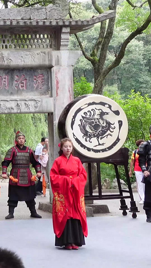 湖北襄阳古城古隆中诸葛亮卧龙遗址旅游素材【该视频无演员肖像权，请勿商用】三国文化38秒视频