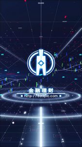 金融理财LOGO演绎片头竖版视频