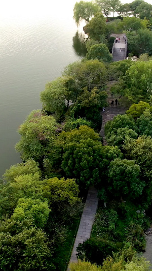 航拍杭州湘湖景区29秒视频