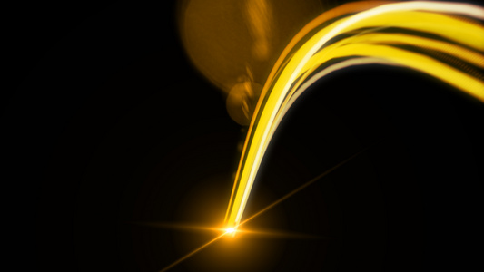 金色转场粒子光线AE模板视频