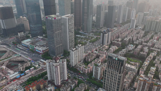4k广州天河城市天际线视频