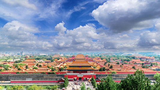北京故宫建筑全景背景视频4k视频