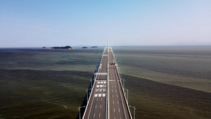 4K实拍港珠澳大桥桥面珠海公路21秒视频
