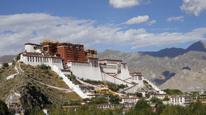 西藏拉萨布达拉宫延时摄影4K视频21秒视频