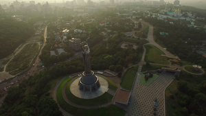 乌克兰首都基辅市航拍祖国纪念碑26秒视频