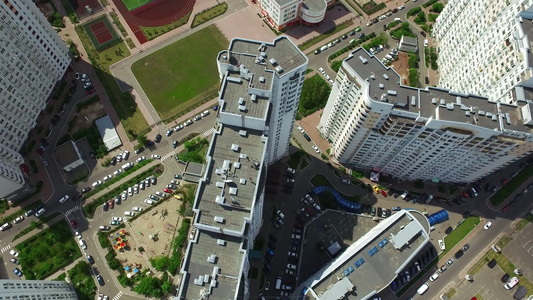 空中观察基础设施住宅区视频